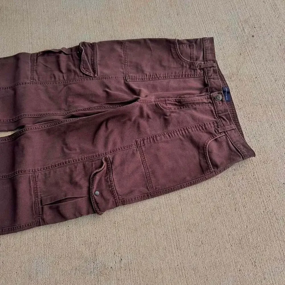Aeropostale Utility Cargo Brown Baggy Straight Leg Pants